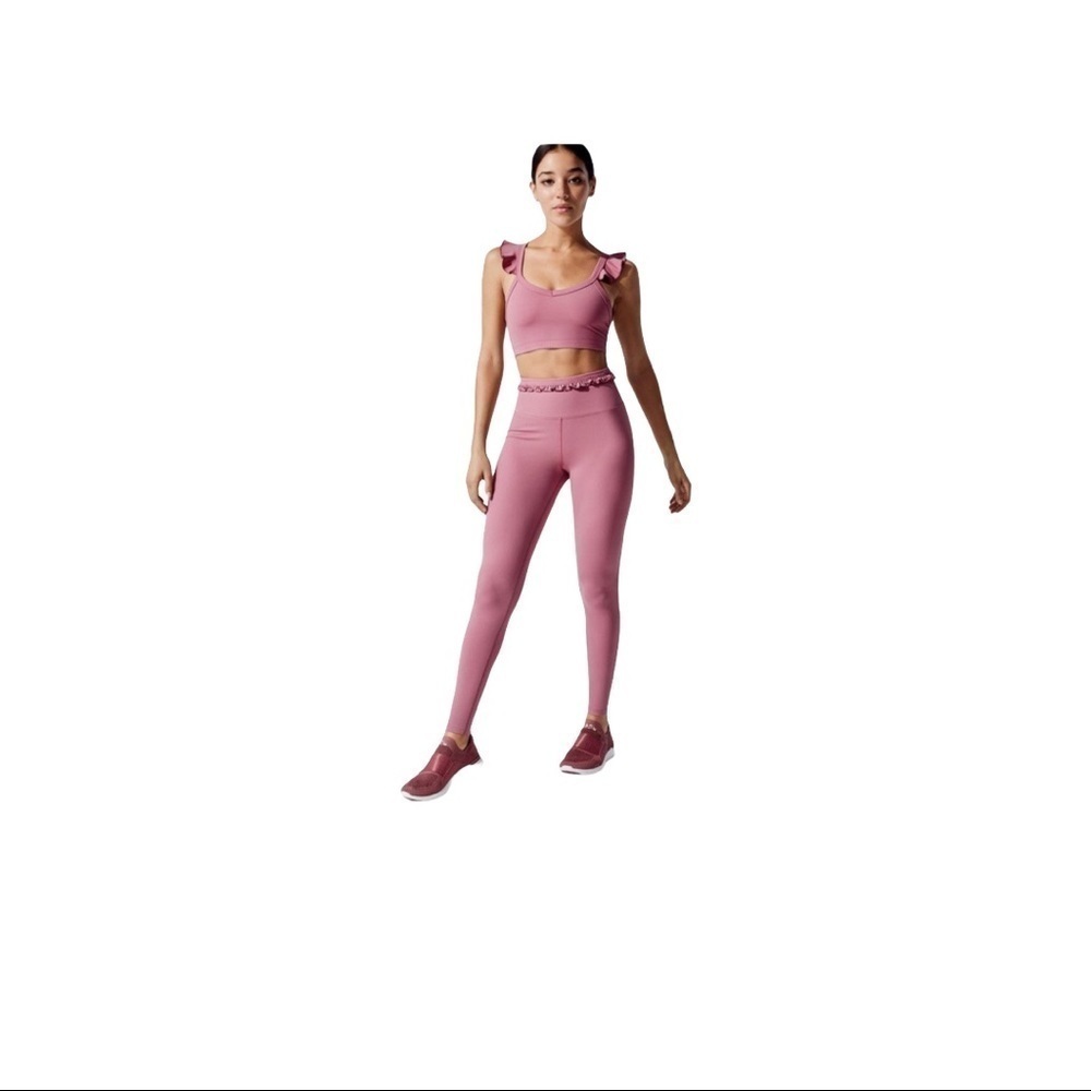 Year of Ours The Samba Ruffle Leggings Rose XS - Picture 4 of 8